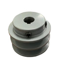 Double Groove V Belt Pulley For A And AX Belts Three L And Four L Sizes Two And A Half Inch Outer Diameter Five Eighths Inch Bore Cast Iron
