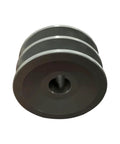 Double Groove V Belt Pulley For A And AX Belts Three L And Four L Sizes, 2.5 Inch Outer Diameter, Cast Iron, Grey Finish