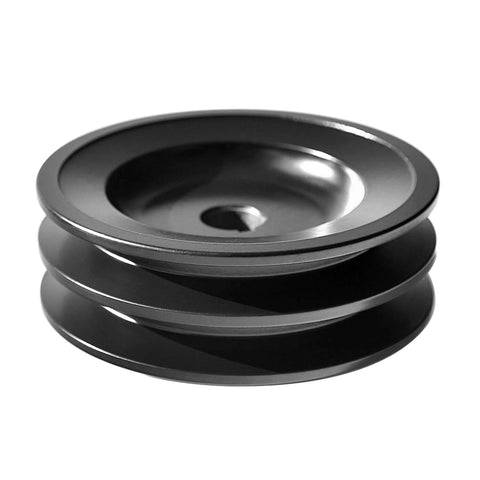Double Groove V Belt Pulley, 5/8 Bore, 4.25 OD, Cast Iron for V Belt Sections 3L 4L A AX, Two Groove 2AK44-58 Model, Front View