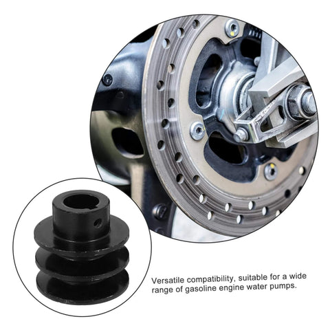 Replacement Pulley Wheel for Belt Pulleys Gas Engine Double Groove V-Belt Sheave Smooth Operation near disc brake.