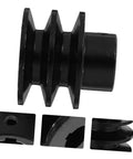 Front view of Groove Sheave Double Pulley for V-belt Water Pump Heavy Duty Cast Easy Installation for Automotive and Industrial