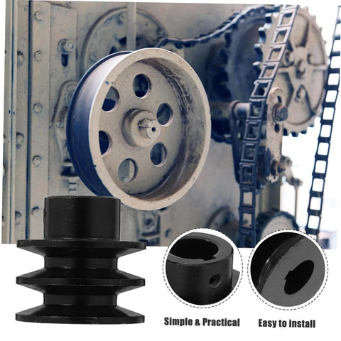 Double Groove V-Belt Pulley for Water Pump Applications Heavy Duty Cast Sheave with Simple Installation Durable Performance