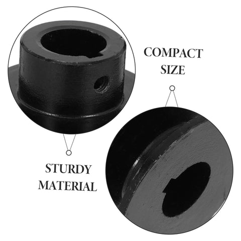 Double Groove V-Belt Pulley for Gas Engines Water Pump Replacement Smooth Operation, close-up showing sturdy material and compact size