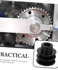Double Groove Pulley V-belt Pulley High Efficiency Easy Installation for Gas Engine Water Pump displayed in machinery setup