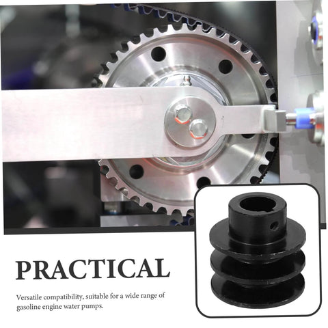 Double Groove V-Belt Pulley for Gas Engines Water Pump Replacement Smooth Operation, highlighting smooth operation mechanism
