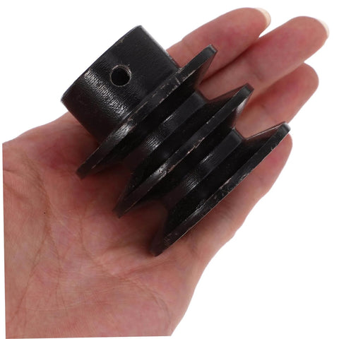 Double Groove V-Belt Pulley for Water Pump Applications Heavy Duty Cast Sheave with Simple Installation in a person's hand