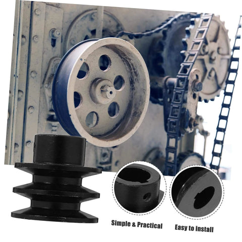 Replacement Pulley Wheel for Belt Pulleys Gas Engine Double Groove V-Belt Sheave Smooth Operation, shown mounted on machinery.