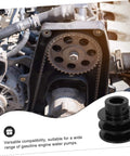 Close-up of installed Double Groove Pulley V-belt Pulley High Efficiency Easy Installation for Gas Engine Water Pump