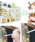 Heavy Duty Double Headed Bear Claw Picture Hanging Screws Set by Laffeya, installation on frame and wall