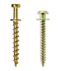 Close-up of Heavy Duty Double Headed Bear Claw Picture Hanging Screws Set by Laffeya, showcasing mixed sizes with rust-resistant finish.