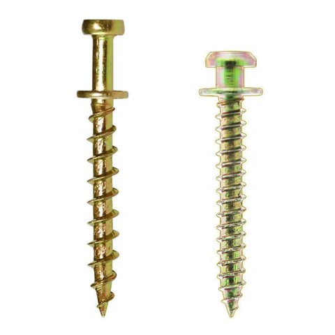Close-up of Heavy Duty Double Headed Bear Claw Picture Hanging Screws Set by Laffeya, showcasing mixed sizes with rust-resistant finish.