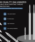 400 Pcs Double Head Skirting Nails With Four Tools for seamless baseboard installation, alloy steel, no deformation, high penetration.