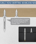 400 Pcs Double Head Skirting Nails With Four Tools For Seamless Baseboard Installation in Solid Wood Trim close-up view