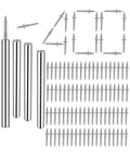 400 Pcs Double Headed Skirting Nails With Sleeve Tools For Baseboard Trim Invisible Seamless Thread Nails layout