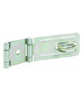 Double Hinge Safety Hasp, 4-1/2 Inch, Zinc Plated, Cold Rolled Steel, for Lockers, Chests, Tool Boxes, and Doors