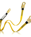 Taipan 6 Foot Double Leg Flat Safety Lanyard With External Shock Absorber Built Tough ANSI Tested And OSHA Compliant Fall Restraint Gear