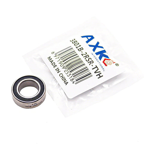 Sealed double row angular contact bearing 12x21x7mm 2-pack 3801B-2RS with packaging visible