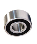 Double Row Angular Contact Ball Bearing 40mm Bore 80mm OD Rubber Sealed 5208RS shown up close