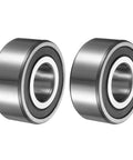 Double Row Sealed Angular Contact Ball Bearing 30x72x30.2mm 2 Pack for motors and industrial machinery front view
