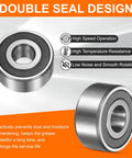 Double Row Sealed Angular Contact Ball Bearing 30x72x30.2mm 2 Pack with double seal design and high-speed operation features.