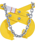 Heavy Duty Double Scissor Pallet Puller For Easy Pallet Moving, 4 Inch Jaw Opening, 5000 Lb Capacity, Built Tough Steel Construction, Yellow