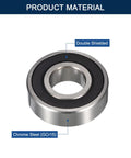 Double Rubber Sealed Angular Contact Bearing 3203-2RS 17x40x17.5mm Chrome GCr15 Steel, highlighting double shields.