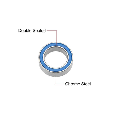 MR128-2RS Deep Groove Ball Bearing 8mm ID 12mm OD 3.5mm Width Double Sealed Chrome Steel Z2 Blue Seal 10pcs with labels.