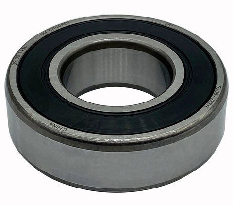 Close-up of 2 Pack 6205-2RSH Deep Groove Ball Bearings 25x52x15mm Double Sealed on a white background.