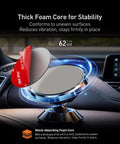 Heavy Duty Double Sided Adhesive Pads for Dash Cam Mounts 2.2 x 2.2 Inches shown in car dashboard setting.