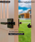 Double Sided Gate Latch For Wooden Fence Built Tough Heavy Duty Aluminum Alloy Self Locking Swing Gate Hardware
