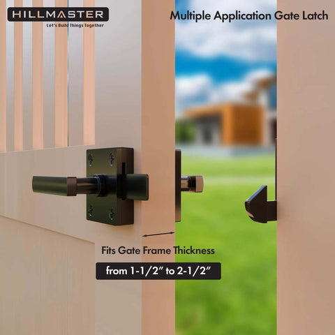Double Sided Gate Latch For Wooden Fence Built Tough Heavy Duty Aluminum Alloy Self Locking Swing Gate Hardware