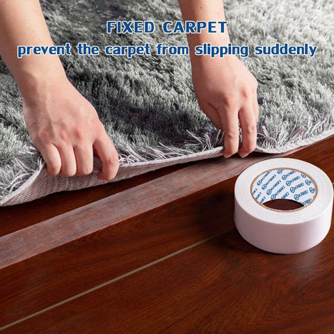 Heavy Duty Double Sided Carpet Tape 4 Inch By 30 Yard Keeps Rugs In Place On Carpet Hardwood Floors Outdoor Rugs And Stair Treads No Residue Easy To Install White