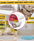 Double Sided Carpet Tape For Rugs And Hardwood Floors With Hot Melt Adhesive For Extra Sticking Power, Heavy Duty Removable Grip Tape