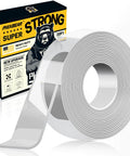 Heavy Duty Double Sided Mounting Tape For Walls And Decor Clear 20 Ft Long By 1.2 In Wide Ultra Strong Adhesive Yet Removable