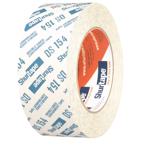 Double Sided Containment Tape For Painting And Remodeling Sticks To Plastic Sheets Pro Painter Quality Easy To Tear And Repositionable Works In Wet Or Dry Environments 48 Mm By 23 Meters Natural Color One Roll