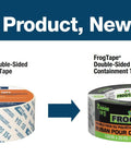 Image showing transition from Shurtape to FrogTape, both double-sided containment tapes for painting and remodeling.