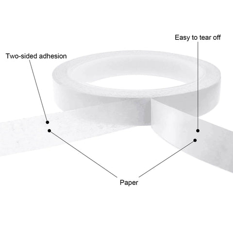 Ultra Thin Double Sided Craft Tape For Card Making Scrapbooking Gift Wrapping And Office And School Use Tear By Hand With Paper Backing