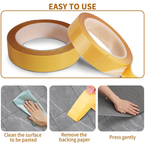 Heavy Duty Double Sided Fabric Tape 1 Inch By 33 Feet Sticky As Heck Carpet And Rug Tape For Hardwood Tile Plastic Surfaces steps