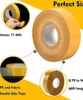 Double Sided Fabric Tape Heavy Duty Mounting Tape For Clothes Carpet Arts And More 0.79 Inch Wide By 66 Feet Long Fiberglass Mesh