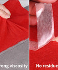 Heavy Duty Double Sided Fabric Tape For Clothes, Carpets, Rugs And Home Decor, Clear Adhesive Tape 1 Inch Wide By 33 Feet Long on fabric