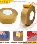 Double Sided Fabric Tape Heavy Duty Mounting Tape For Clothes Carpet Arts And More 0.79 Inch Wide By 66 Feet Long Fiberglass Mesh