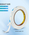 3M 1600T Double Sided Foam Tape 0.39 Inch By 18 Foot White PE Foam Heavy Duty Adhesive Removable No Residue For RV Picture Hanging
