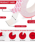 Heavy Duty Removable Double Sided Foam Tape, Damage Free Adhesive Strips For Picture Hanging, Indoor Outdoor Use, 1.18 Inch Wide By 22 Feet Long, 1.6mm Thick, Residue Free Mounting Tape product size and specifications.