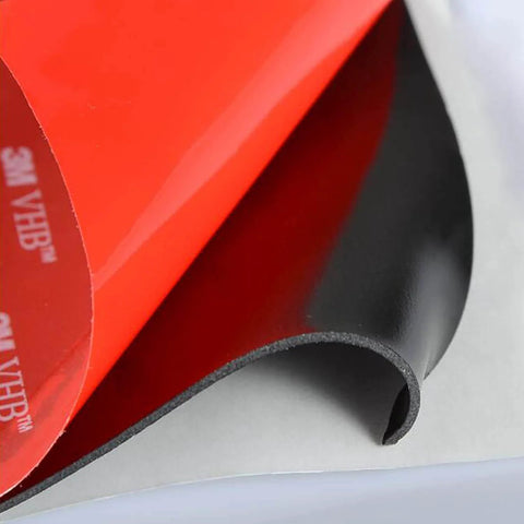 Heavy Duty Double Sided Foam Tape, 15.6 Ft Long, 1/4 Inch Wide, For Indoor Outdoor Use, waterproof, industrial adhesive close-up view