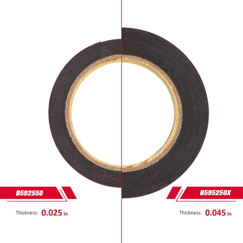 Heavy Duty Double Sided Foam Tape 0.5 Inch By 15.4 Feet 5925 Mega Sticky Mounting Tape for automotive and home use, black