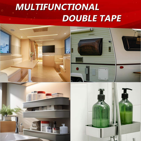 Interior and exterior setups using 3M 5925 Black Double Sided Foam Tape 0.5 Inch By 18 Feet Heavy Duty Waterproof Mounting Tape