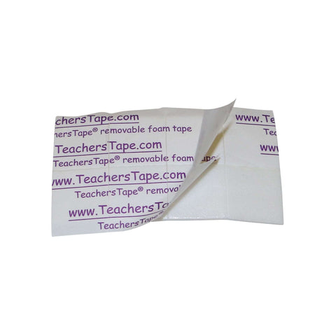 Bulk Pack Double Sided Removable Foam Tape for Wall Mounting 2000 Pieces Per Roll Easy Peel Adhesive with white and purple text