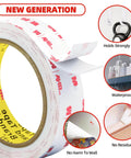 Heavy Duty Double Sided Foam Tape 0.39 Inch Wide By 9.85 Feet Long Removable Mounting Tape for walls and decor use. Waterproof.