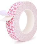 Heavy Duty Removable Double Sided Foam Tape roll, red logo, 1.18 inch wide by 22 feet long, partial adhesive strip peeled.