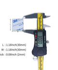 Heavy Duty No Fuss Double Sided Foam Tape Kit With Waterproof Adhesive Mounting Tape square piece measured with caliper